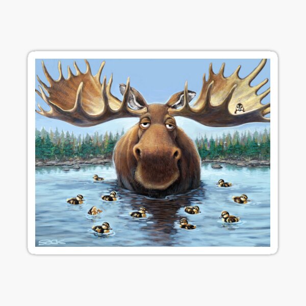 Item preview, Moose and ducklings designed and sold by Steve Sack.