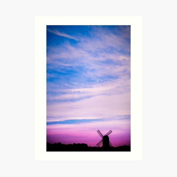 Pitstone Windmill Sunset Art Print
