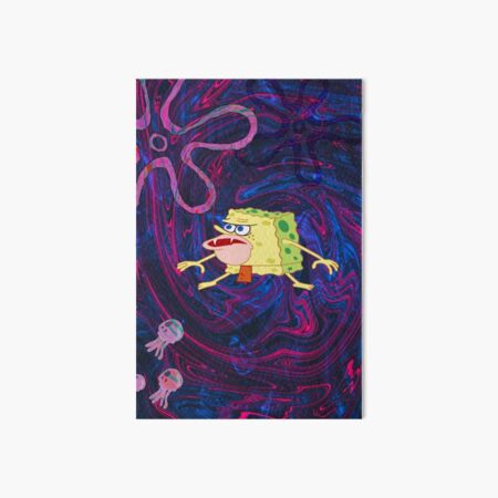Trippy Caveman SpongeBob Tapestry Art Board Print