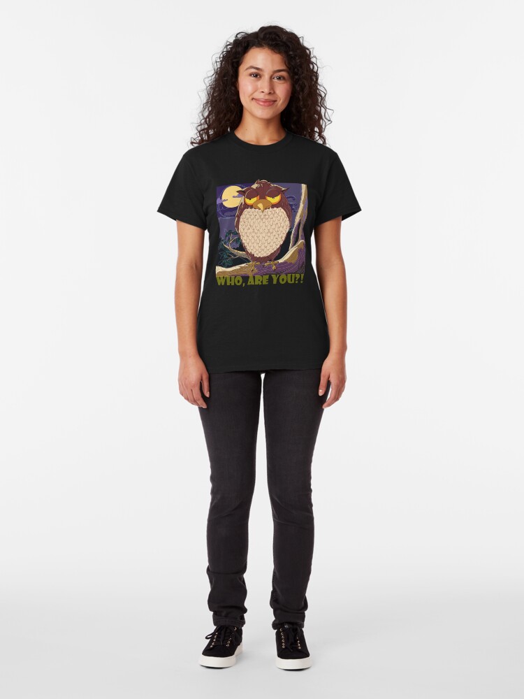 Alternate view of Who Are You, Owl Classic T-Shirt