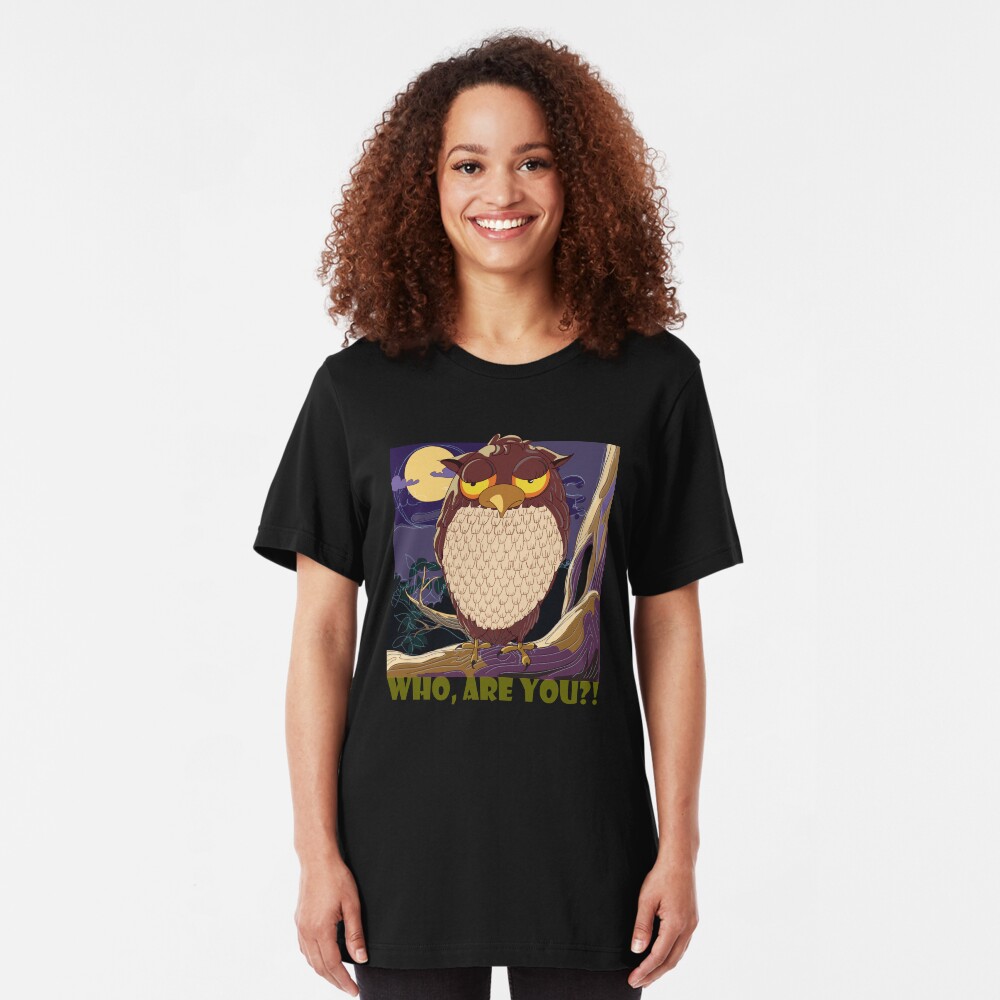 Who Are You, Owl Slim Fit T-Shirt