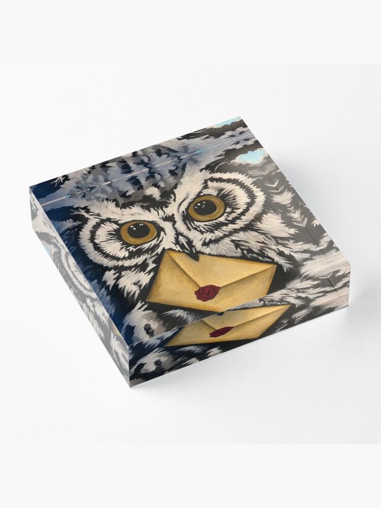 Alternate view of Owl Mail Acrylic Block