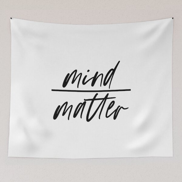 Item preview, Mind Over Matter Motivational Gym Quote designed and sold by maniacfitness.