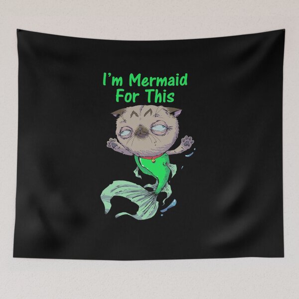 Item preview, Cat as a Mermaid Siamese Cat Fish designed and sold by DontTouchHutch.