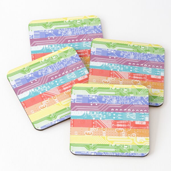 Item preview, Rainbow Circuit Board, LGBTQ designed and sold by Lee-Bots.