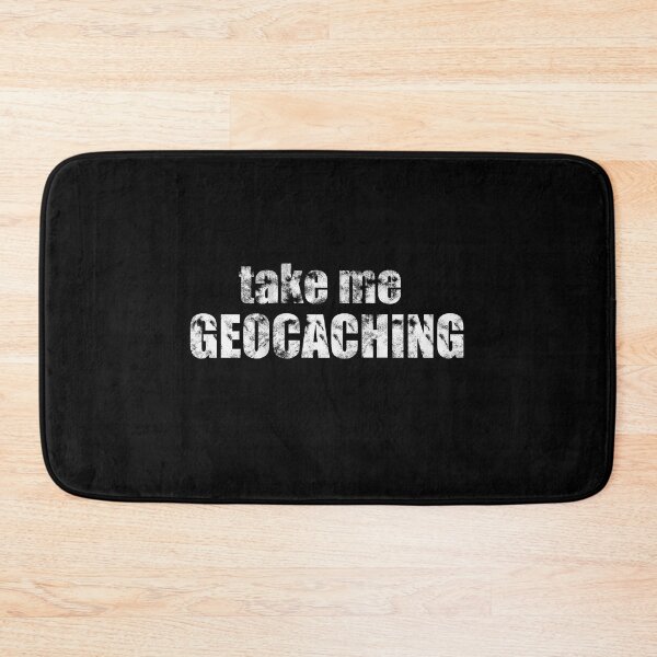 Item preview, Distress Text "Take Me Geocaching" Phrase In White designed and sold by emwheezie.