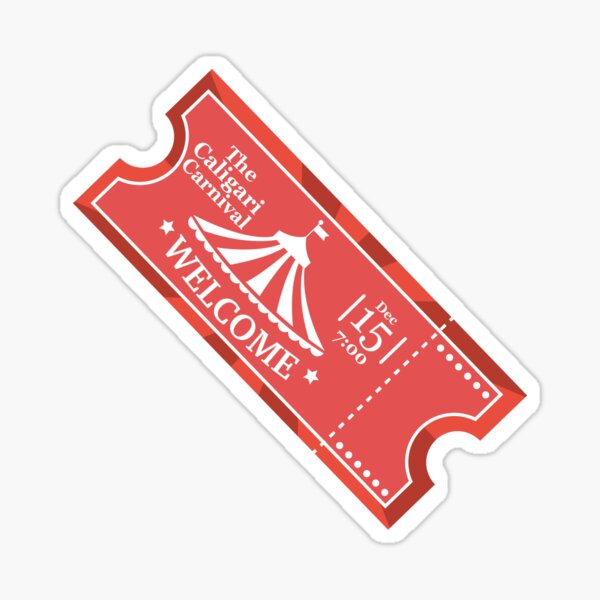 Caligari Carnival Ticket Sticker