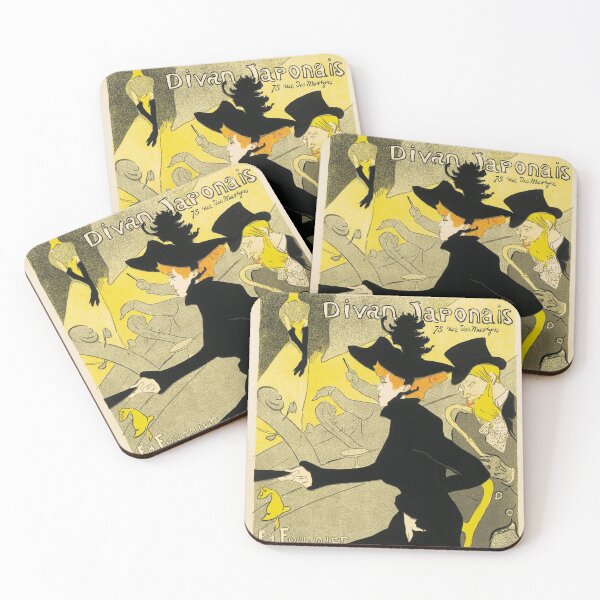 Item preview, DIVAN JAPONAIS 1894 Lithograph Poster by Henri Toulouse Lautrec Vintage French Cafe Chantant  designed and sold by retroposters.