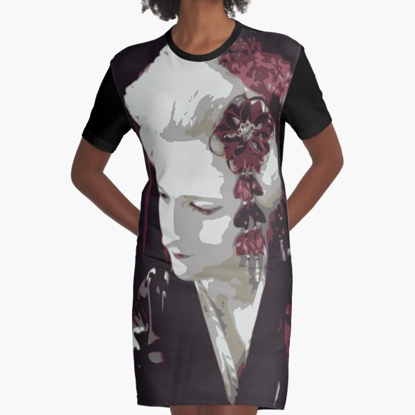 submissive Geisha Graphic T-Shirt Dress