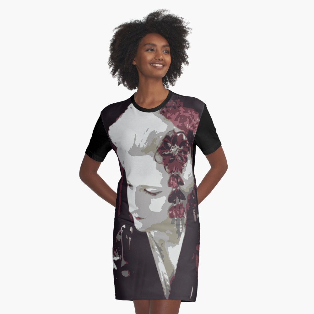 submissive Geisha Graphic T-Shirt Dress