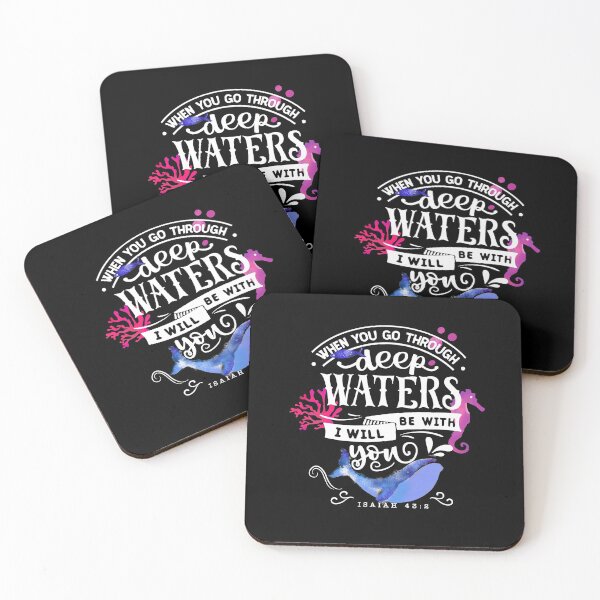 Item preview, When you go through deep waters I will be with you Isaiah 43:2 designed and sold by TapestryDesigns.