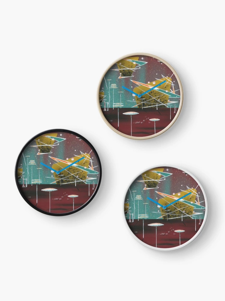 Thumbnail 3 of 4, Clock, Rocket Rendezvous designed and sold by David Zackus.