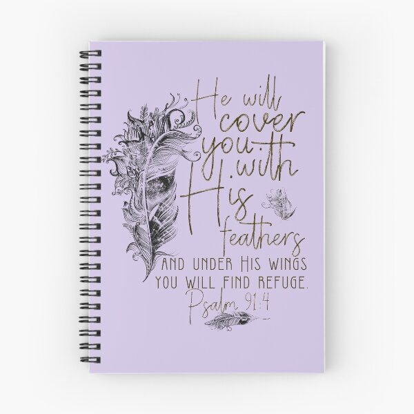 Item preview, Psalm 91:4 Bible Scripture Feather Design designed and sold by TapestryDesigns.