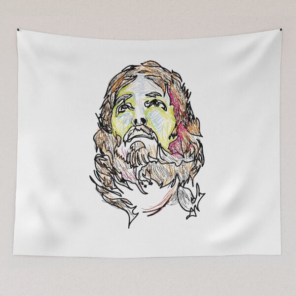 Item preview, jesus christ t-shirt| jesus christ abstract art  designed and sold by KARTICK DUTTA.