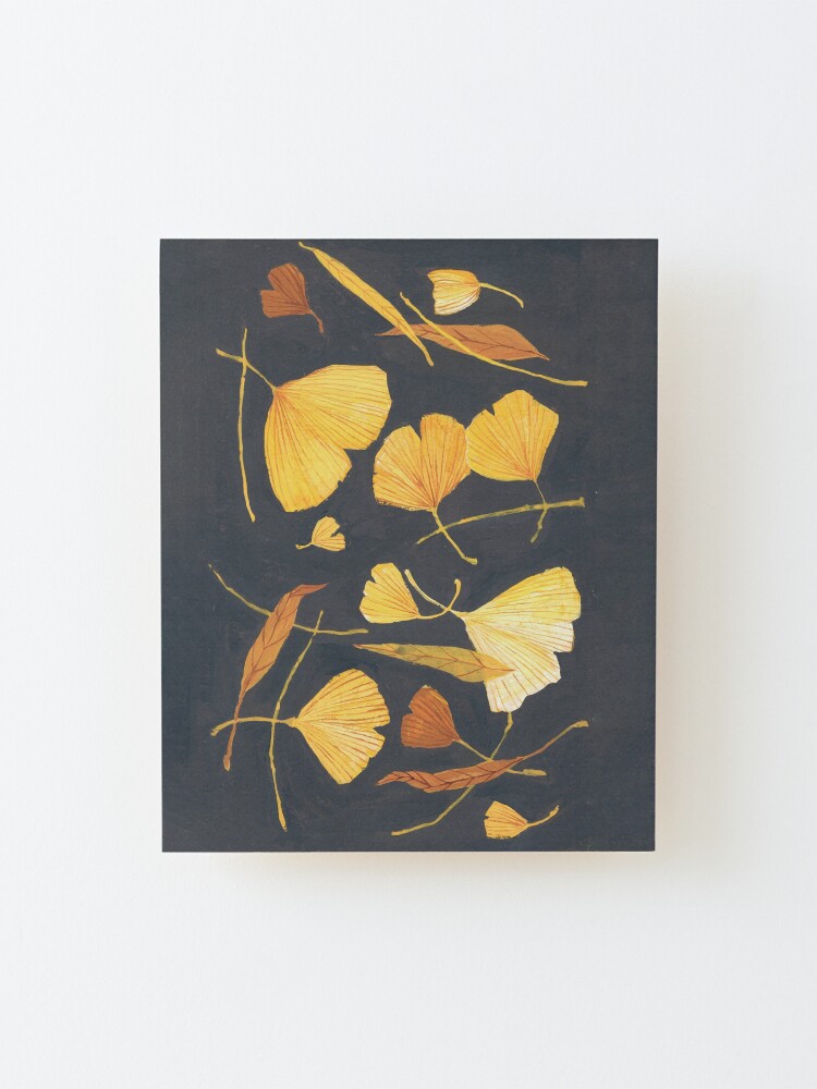 Alternate view of Ginkgo Leaves Mounted Print