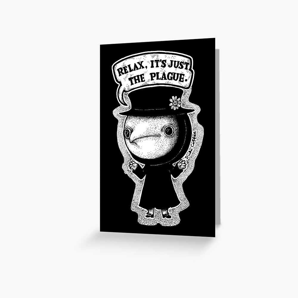 "Chibi Chillest Plague Doctor" Greeting Card for Sale by dukecoffeeart