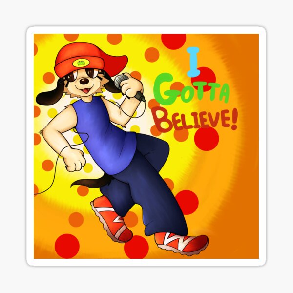 Vista previa del artículo con la obra «Parappa tengo que creer la versión», diseñado y vendido por tankerincident.