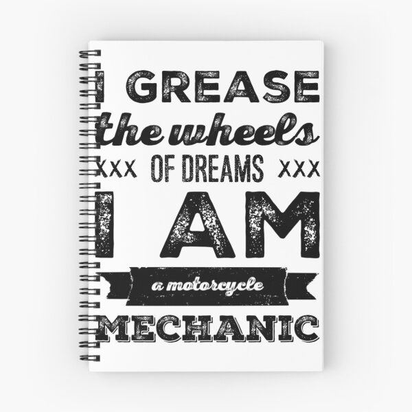 Item preview, I Grease The Wheels Of Dreams I Am A Motorcycle Mechanic Black Text designed and sold by TWMBDesigns.