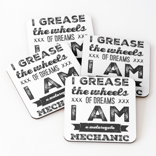Item preview, I Grease The Wheels Of Dreams I Am A Motorcycle Mechanic Black Text designed and sold by TWMBDesigns.