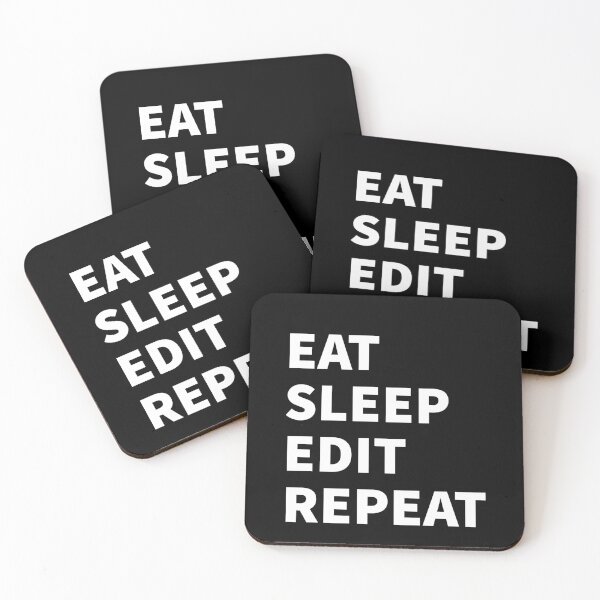 Item preview, Eat Sleep Edit Repeat T-Shirt designed and sold by derradji.