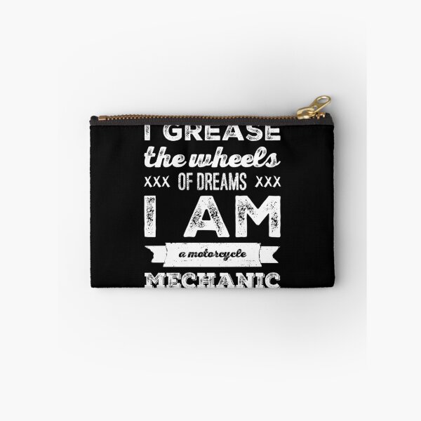 Item preview, I Grease The Wheels Of Dreams I Am A Motorcycle Mechanic White Text designed and sold by TWMBDesigns.