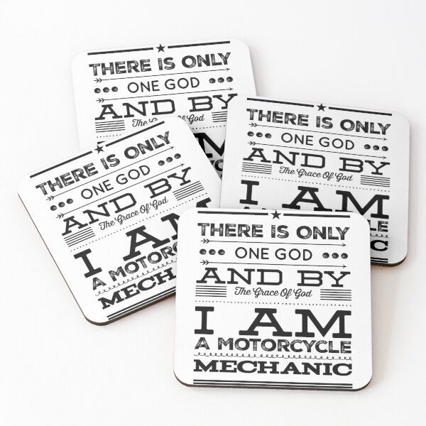 Item preview, There Is Only One God And By The Grace Of God I Am A Motorcycle Mechanic Black Text designed and sold by TWMBDesigns.