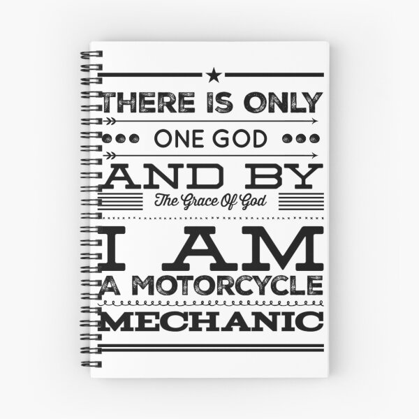 Item preview, There Is Only One God And By The Grace Of God I Am A Motorcycle Mechanic Black Text designed and sold by TWMBDesigns.