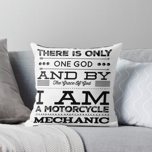 Item preview, There Is Only One God And By The Grace Of God I Am A Motorcycle Mechanic Black Text designed and sold by TWMBDesigns.