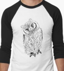 Owl hand drawn Men's Baseball ¾ T-Shirt
