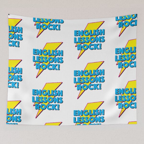 Item preview, ENGLISH LESSONS ROCK! LIGHTNING LOGO SLOGAN FOR TEACHERS, LECTURERS ETC.  designed and sold by Clifford Hayes.