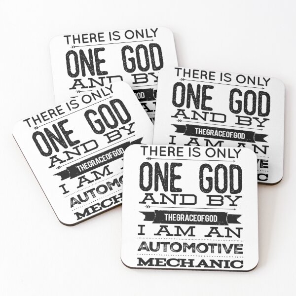 Item preview, There Is Only One God And By The Grace Of God I Am An Automotive Mechanic Black Text designed and sold by TWMBDesigns.