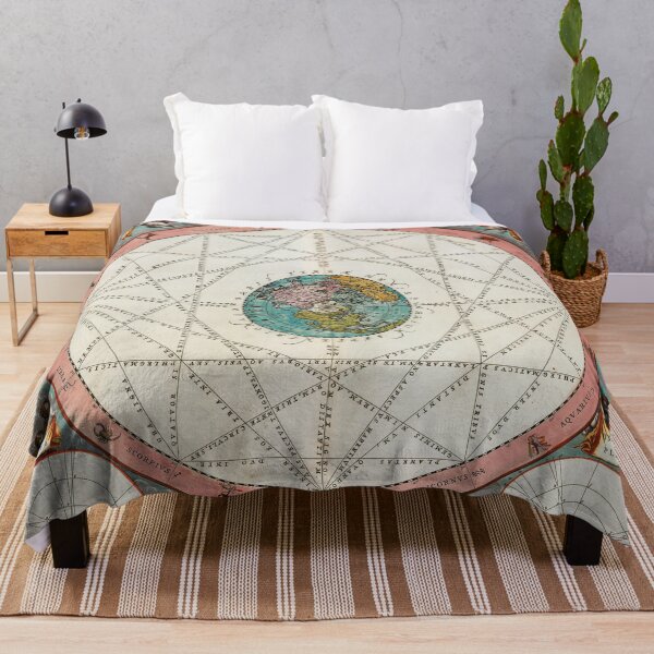 Item preview, Antique Zodiac World Map designed and sold by hellcom.
