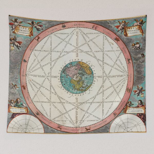 Item preview, Antique Zodiac World Map designed and sold by hellcom.