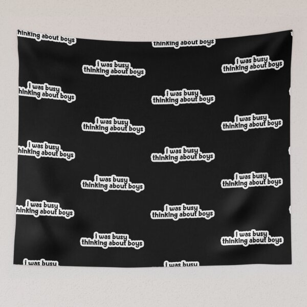 Item preview, i was busy thinking about boys Popular Meme Speech black designed and sold by sosavvvy.