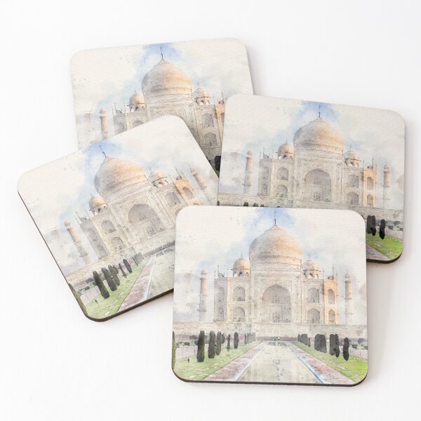 Item preview, Taj Mahal Watercolor Art – Landmark Art Print – Taj Mahal designed and sold by ReneeMichaelLLC.