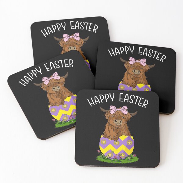 Item preview, Happy Easter Scottish Highland Cow Gifts Easter Egg Cow designed and sold by DSWShirts.