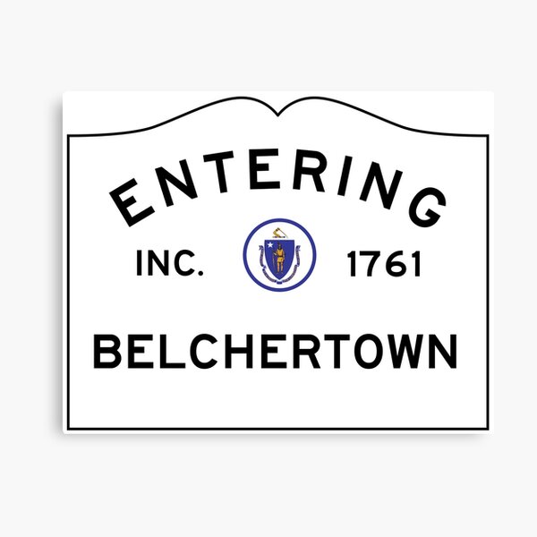 Item preview, Entering Belchertown Massachusetts - Commonwealth of Massachusetts Road Sign  designed and sold by NewNomads.
