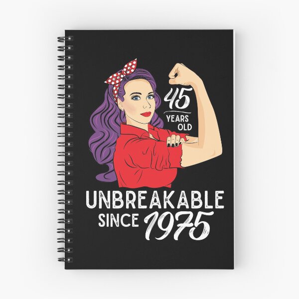 Item preview, 45th birthday Gift 45 Years Old Born in 1975 Unbreakable designed and sold by ZNOVANNA.