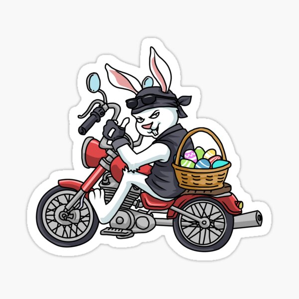 "Easter Bunny Motorcycle Gifts Men Biker Women Braap Motorcycle