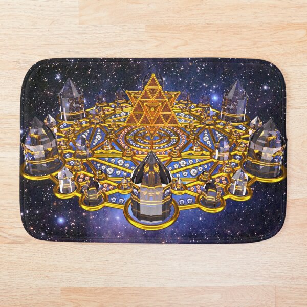 Pleiadian Lightcity Merkaba Stargate Bath Mat