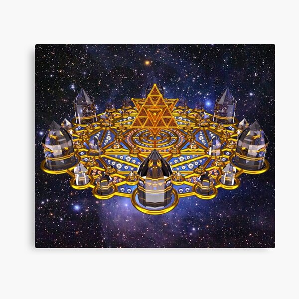 Pleiadian Lightcity Merkaba Stargate Canvas Print