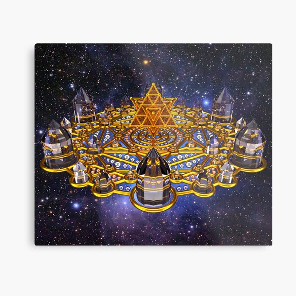 Pleiadian Lightcity Merkaba Stargate Metal Print