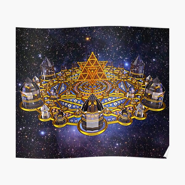 Pleiadian Lightcity Merkaba Stargate Poster