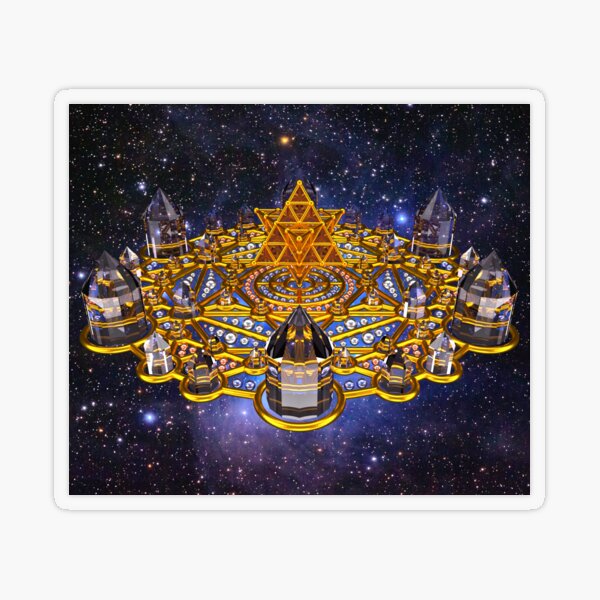 Pleiadian Lightcity Merkaba Stargate Transparent Sticker
