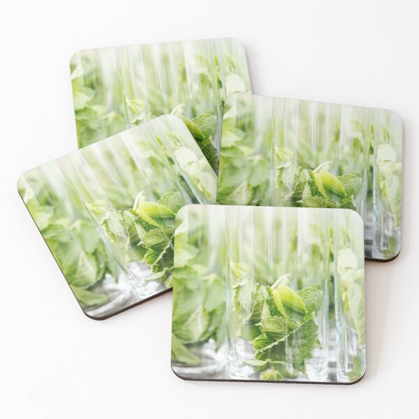 Item preview, Mint leaves in transparent high glasses  designed and sold by dariazu.