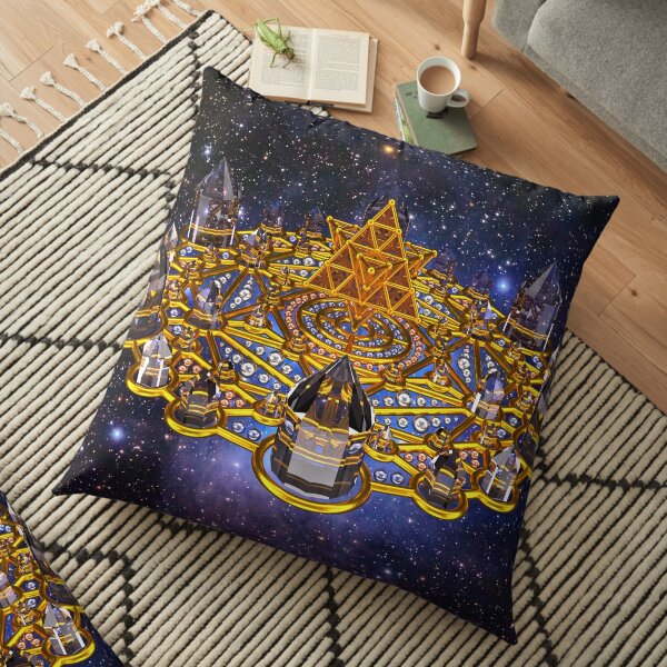 Pleiadian Lightcity Merkaba Stargate Floor Pillow