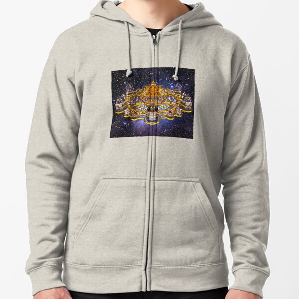 Pleiadian Lightcity Merkaba Stargate Zipped Hoodie