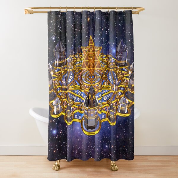 Pleiadian Lightcity Merkaba Stargate Shower Curtain