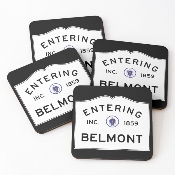 Aperçu de l'œuvre Entrée dans Belmont Massachusetts - Panneau de signalisation du Commonwealth du Massachusetts créée et vendue par NewNomads.
