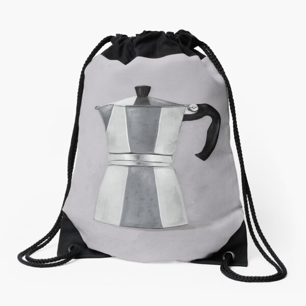 Coffee maker – Illustration Drawstring Bag